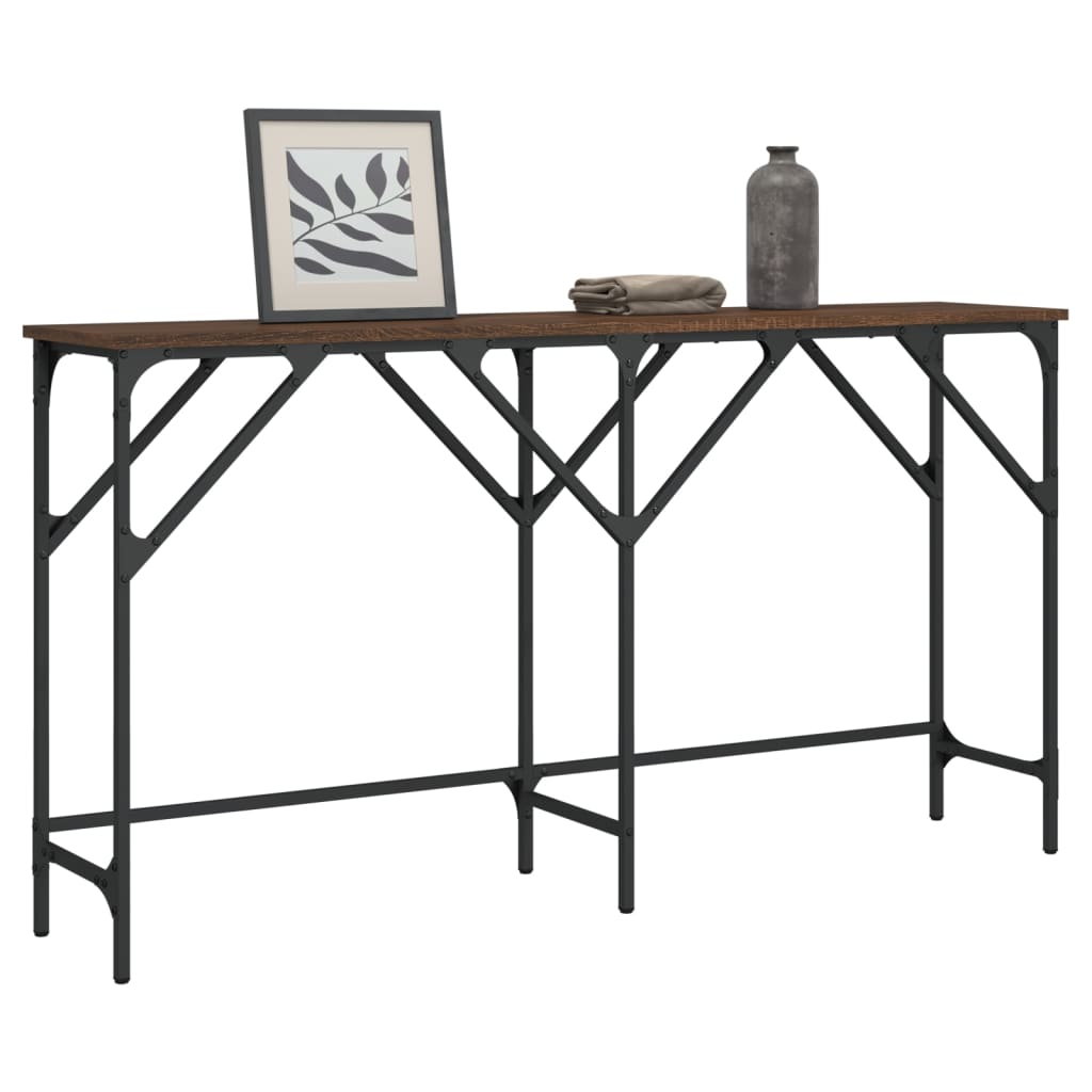 vidaXL Konsolentisch Braun Eichen-Optik 140x29x75 cm Holzwerkstoff
