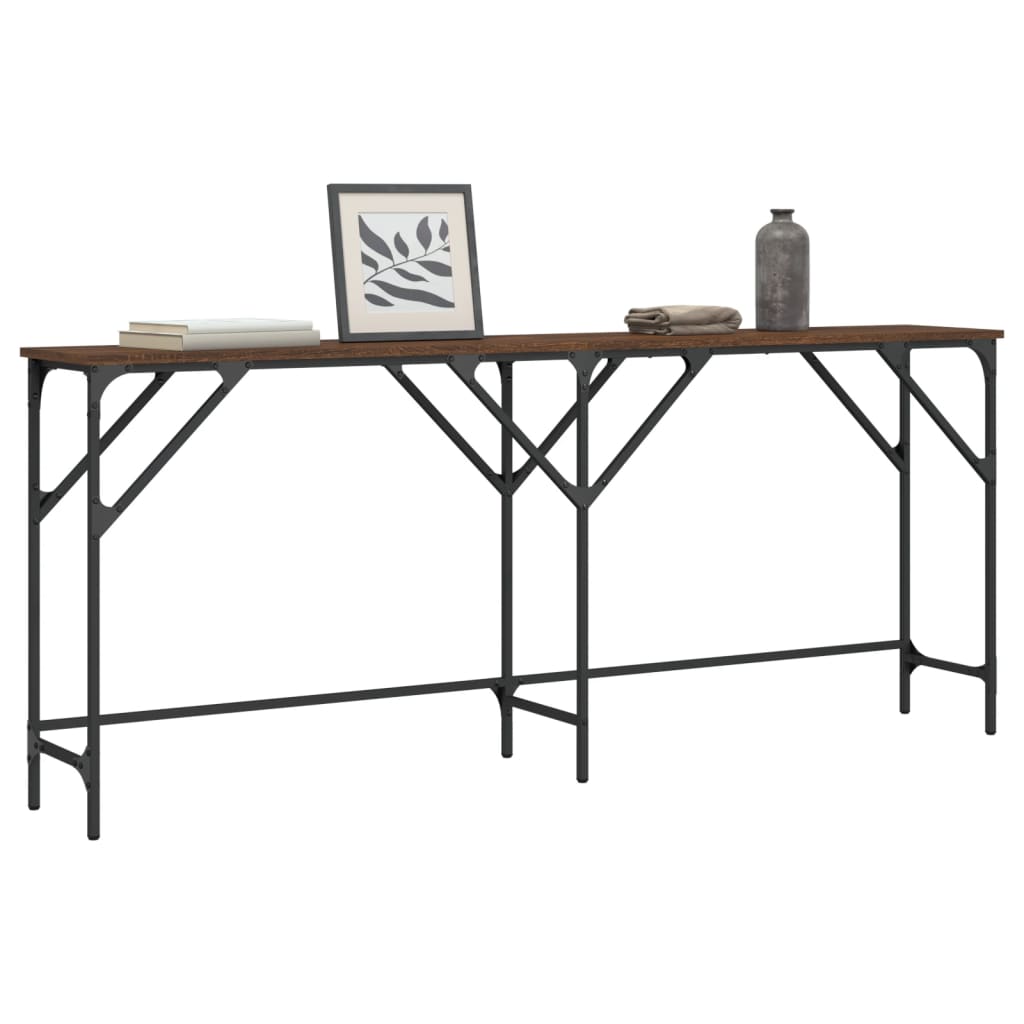 vidaXL Konsolentisch Braun Eichen-Optik 180x29x75 cm Holzwerkstoff
