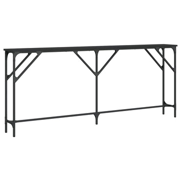 vidaXL Console Noir 180x23x75 cm Bois d'ingénierie