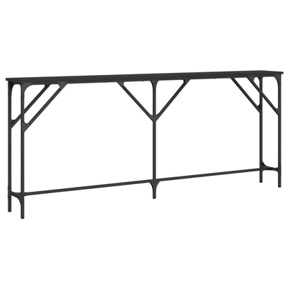 vidaXL Console Noir 180x23x75 cm Bois d'ingénierie