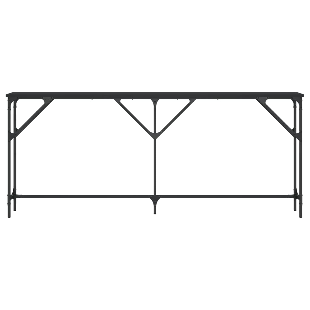 vidaXL Console Noir 180x23x75 cm Bois d'ingénierie