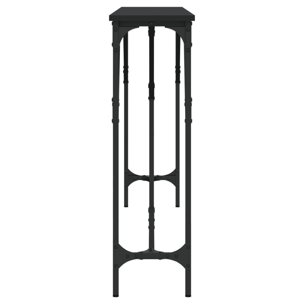 vidaXL Console Noir 180x23x75 cm Bois d'ingénierie