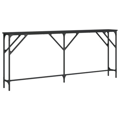 vidaXL Console Noir 180x23x75 cm Bois d'ingénierie