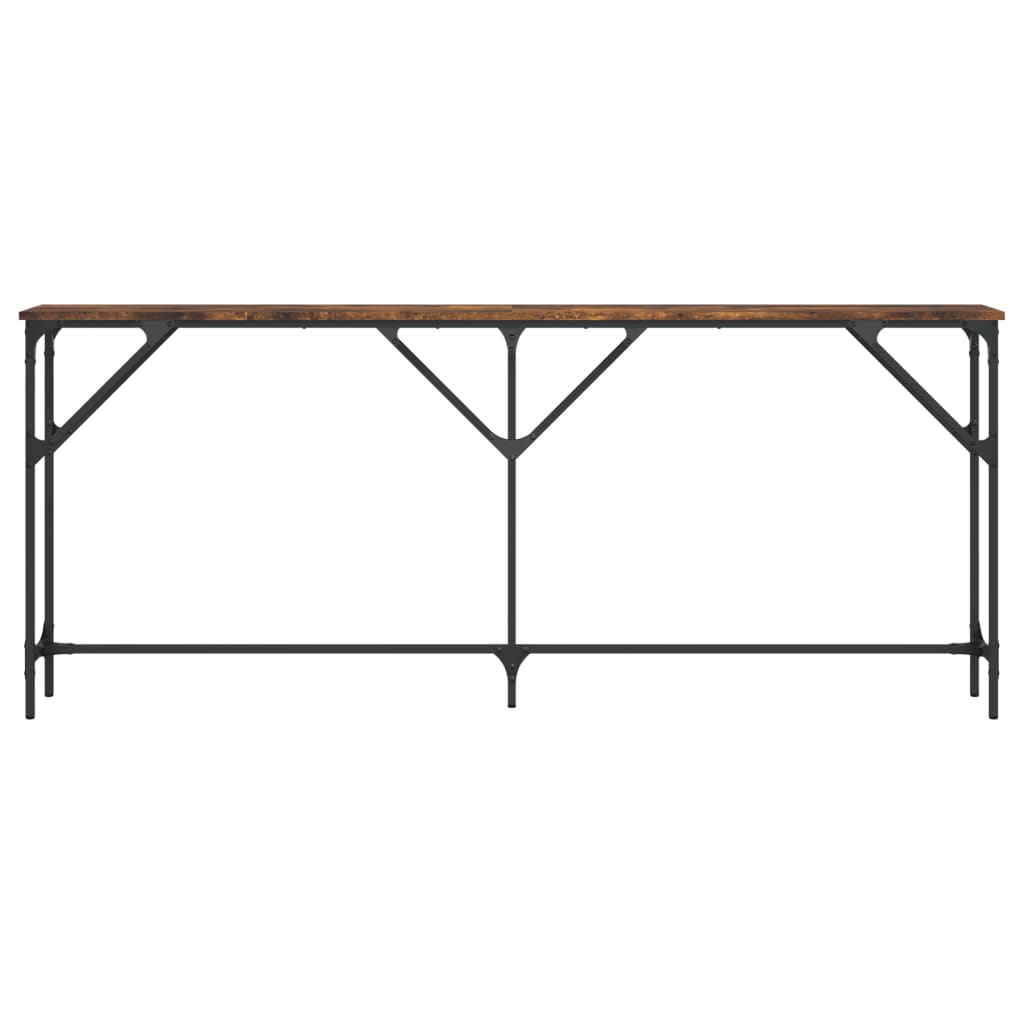 vidaXL Table console chêne fumé 180x23x75 cm en bois d'ingénierie