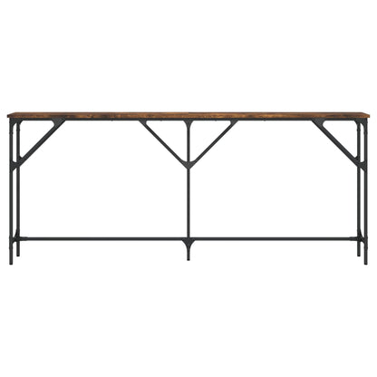 vidaXL Table console chêne fumé 180x23x75 cm en bois d'ingénierie