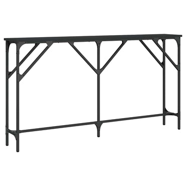 vidaXL Console table Noir 140x23x75 cm Bois d'ingénierie