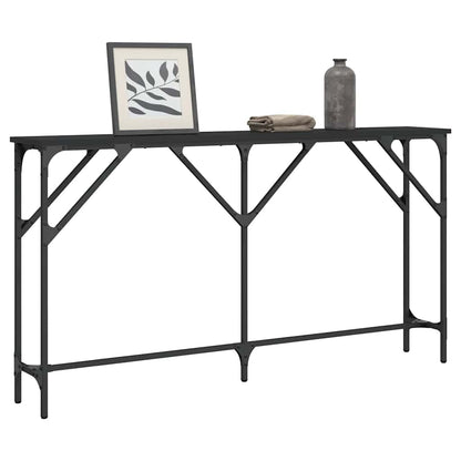 vidaXL Console table Noir 140x23x75 cm Bois d'ingénierie