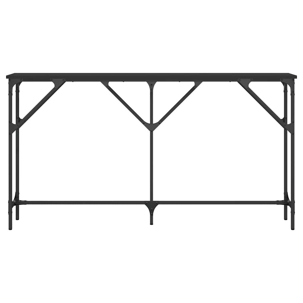 vidaXL Console table Noir 140x23x75 cm Bois d'ingénierie