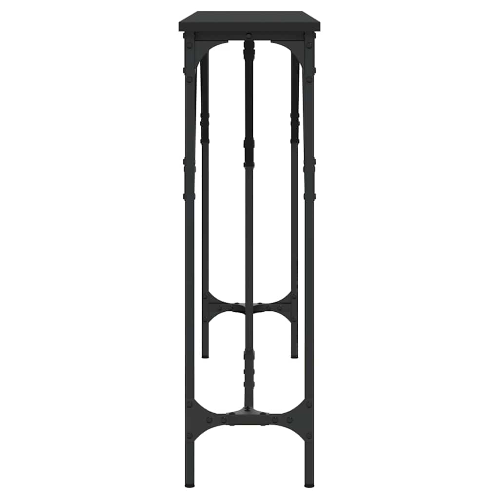 vidaXL Console table Noir 140x23x75 cm Bois d'ingénierie