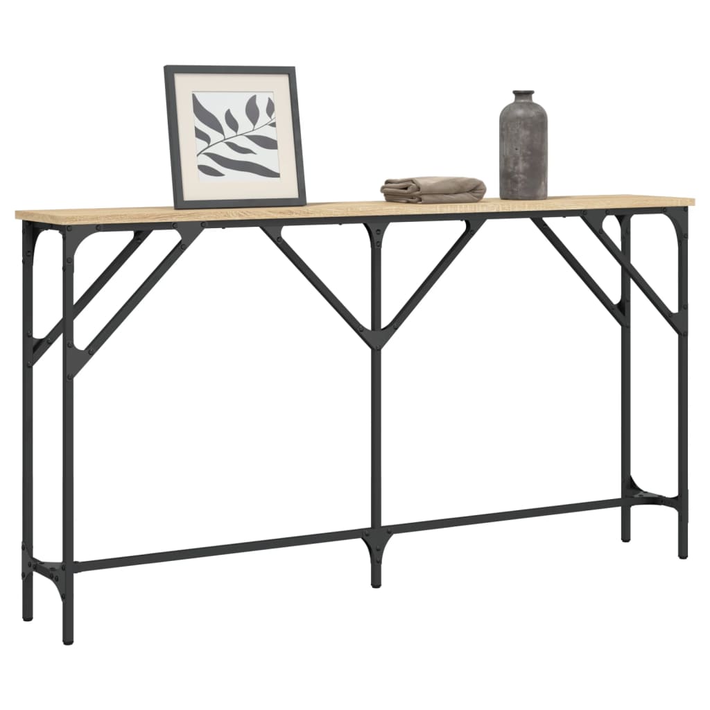 vidaXL Table console chêne Sonoma 140x23x75 cm Bois d'ingénierie