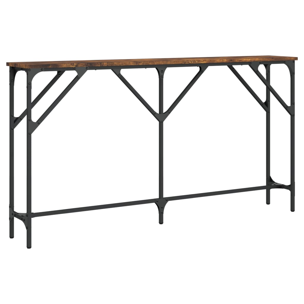 vidaXL Console chêne fumé 140x23x75 cm Aggloméré