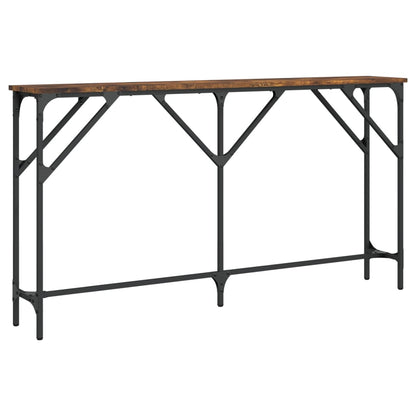 vidaXL Console chêne fumé 140x23x75 cm Aggloméré