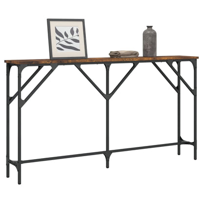 vidaXL Console chêne fumé 140x23x75 cm Aggloméré