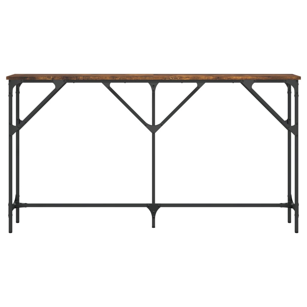 vidaXL Console chêne fumé 140x23x75 cm Aggloméré