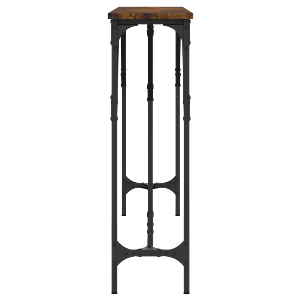 vidaXL Console chêne fumé 140x23x75 cm Aggloméré