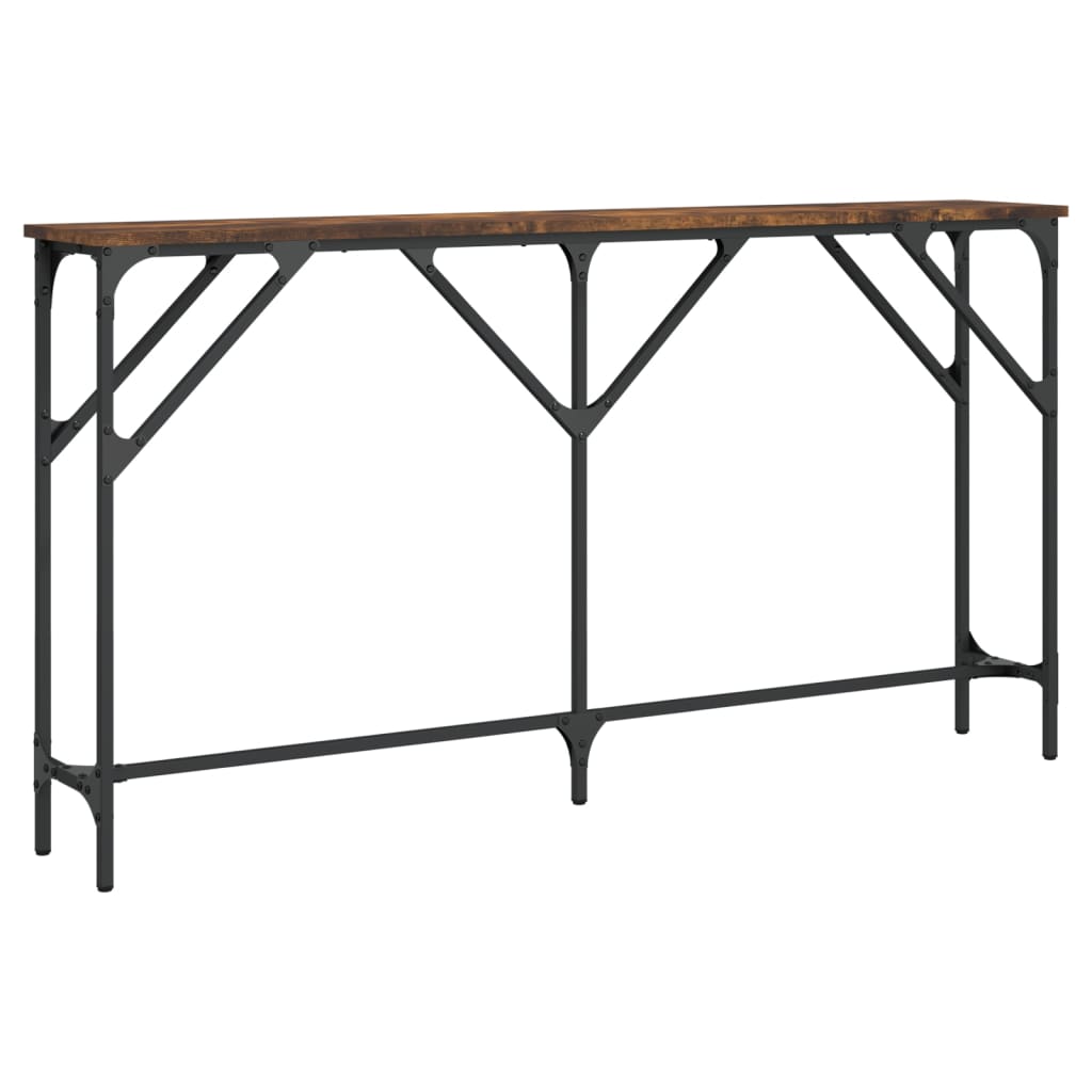 vidaXL Console chêne fumé 140x23x75 cm Aggloméré