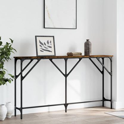 vidaXL Console chêne fumé 140x23x75 cm Aggloméré