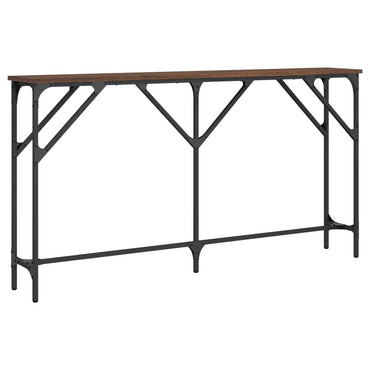 vidaXL Table console aspect chêne marron 140x23x75 cm Bois d'ingénierie