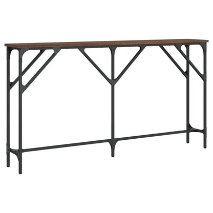 vidaXL Table console aspect chêne marron 140x23x75 cm Bois d'ingénierie