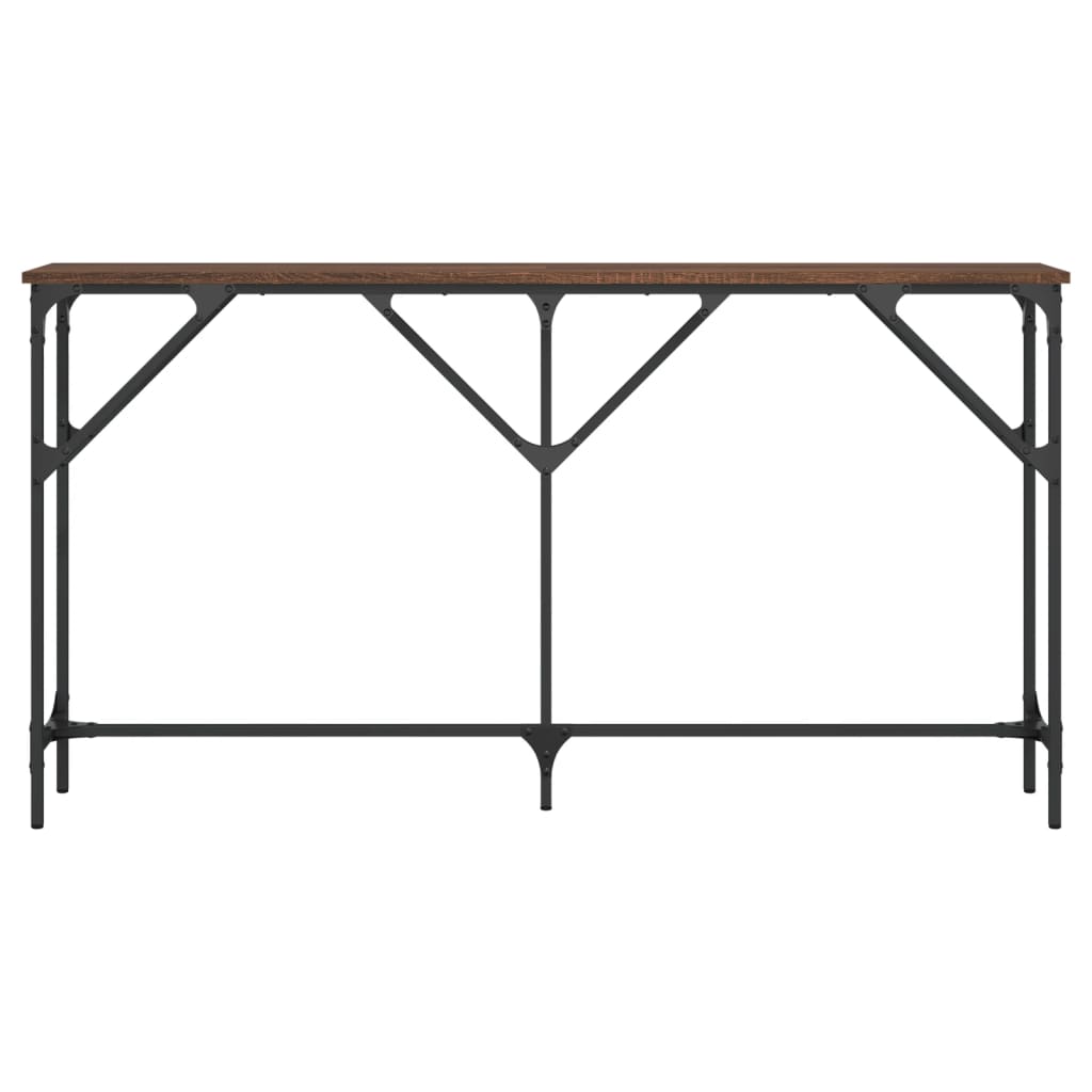 vidaXL Table console aspect chêne marron 140x23x75 cm Bois d'ingénierie