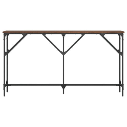 vidaXL Table console aspect chêne marron 140x23x75 cm Bois d'ingénierie