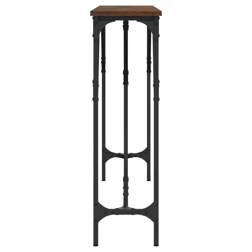 vidaXL Table console aspect chêne marron 140x23x75 cm Bois d'ingénierie