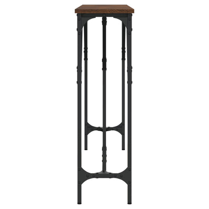 vidaXL Table console aspect chêne marron 140x23x75 cm Bois d'ingénierie