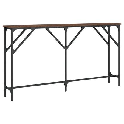 vidaXL Table console aspect chêne marron 140x23x75 cm Bois d'ingénierie