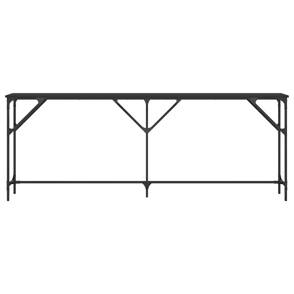 vidaXL Konsolentisch Schwarz 200x29x75 cm Holzwerkstoff