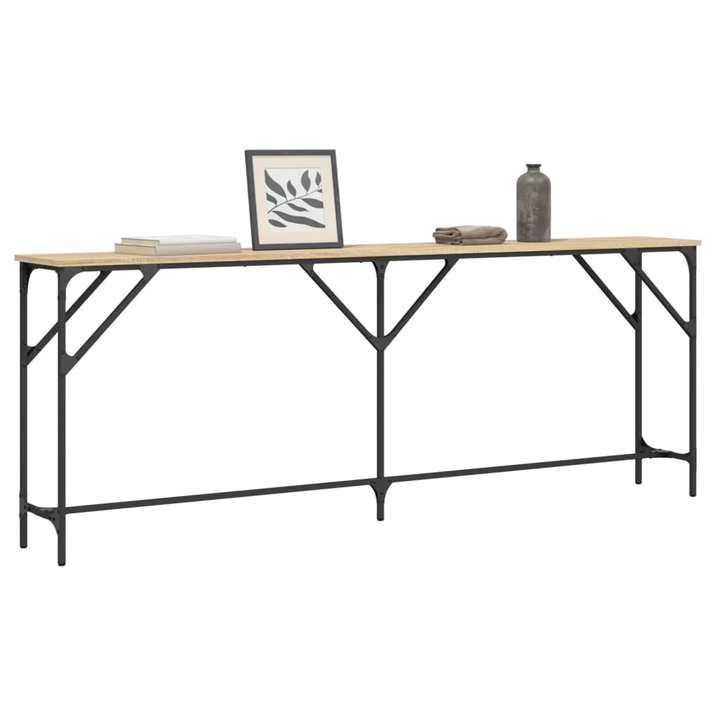 vidaXL Console chêne sonoma 200x29x75 cm Aggloméré