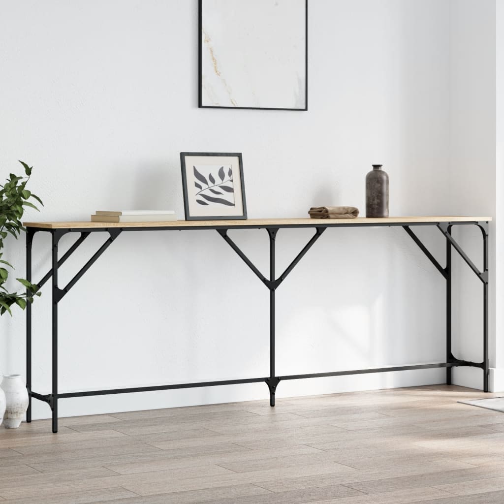 vidaXL Console chêne sonoma 200x29x75 cm Aggloméré