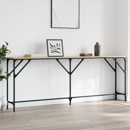 vidaXL Console chêne sonoma 200x29x75 cm Aggloméré