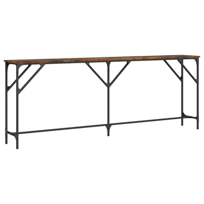 vidaXL Konsolentisch Räuchereiche 200x29x75 cm Holzwerkstoff