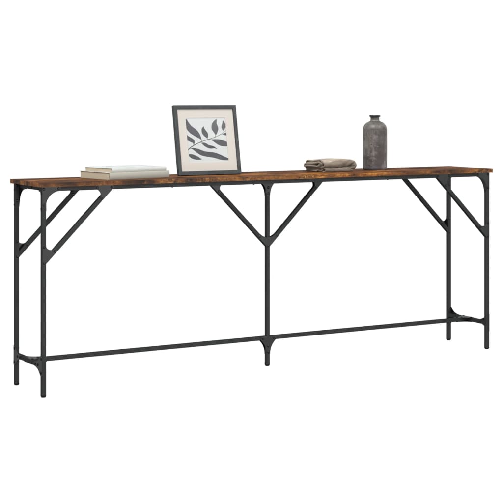 vidaXL Konsolentisch Räuchereiche 200x29x75 cm Holzwerkstoff