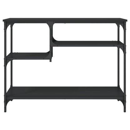 vidaXL Konsolentisch mit Ablagen Schwarz 100x35x75 cm