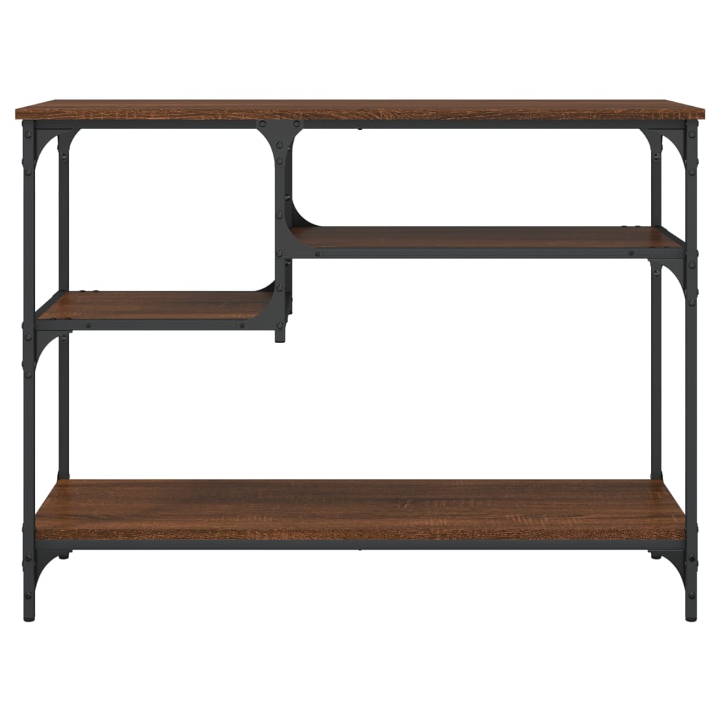 vidaXL Konsolentisch mit Ablagen Braun Eichen-Optik 100x35x75 cm