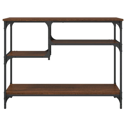 vidaXL Konsolentisch mit Ablagen Braun Eichen-Optik 100x35x75 cm