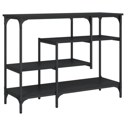 vidaXL Konsolentisch mit Ablagen Schwarz 100x35x75 cm