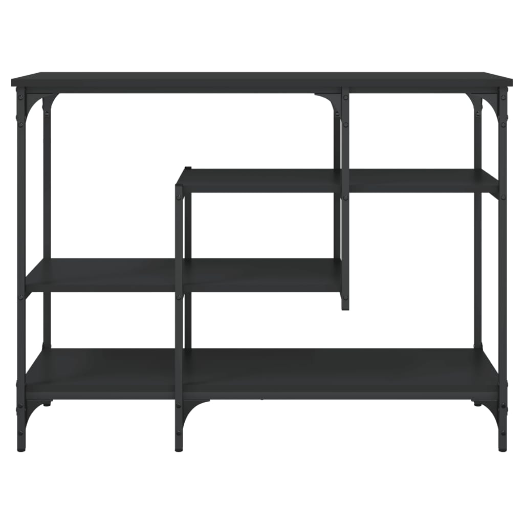 vidaXL Konsolentisch mit Ablagen Schwarz 100x35x75 cm