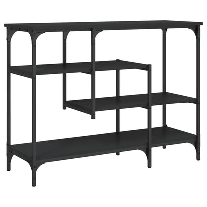 vidaXL Konsolentisch mit Ablagen Schwarz 100x35x75 cm
