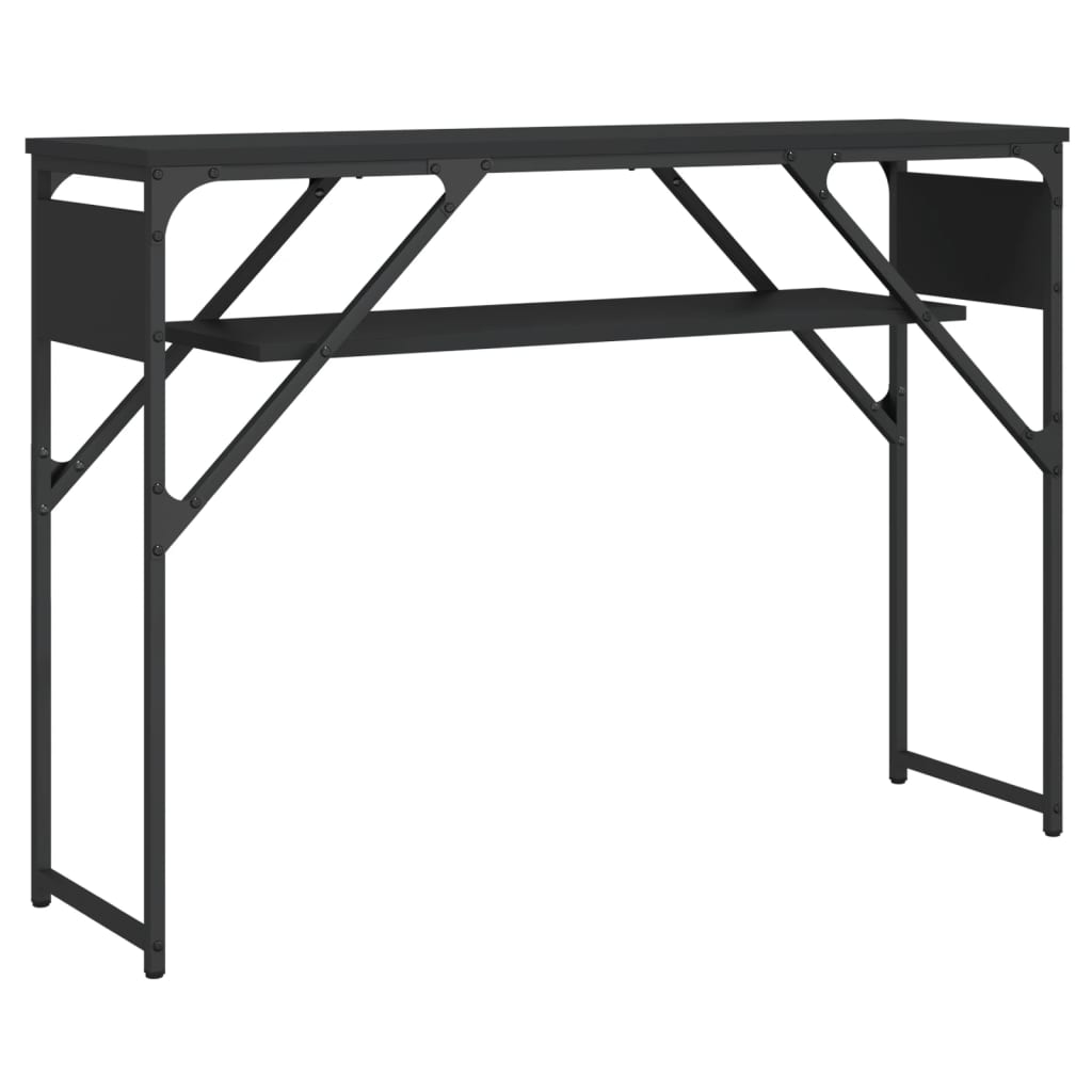 vidaXL Konsolentisch mit Ablage Schwarz 105x30x75cm Holzwerkstoff