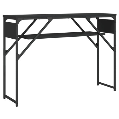 vidaXL Konsolentisch mit Ablage Schwarz 105x30x75cm Holzwerkstoff