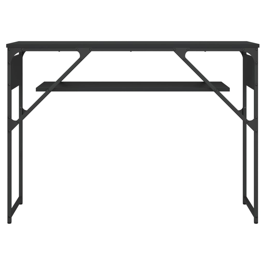 vidaXL Konsolentisch mit Ablage Schwarz 105x30x75cm Holzwerkstoff