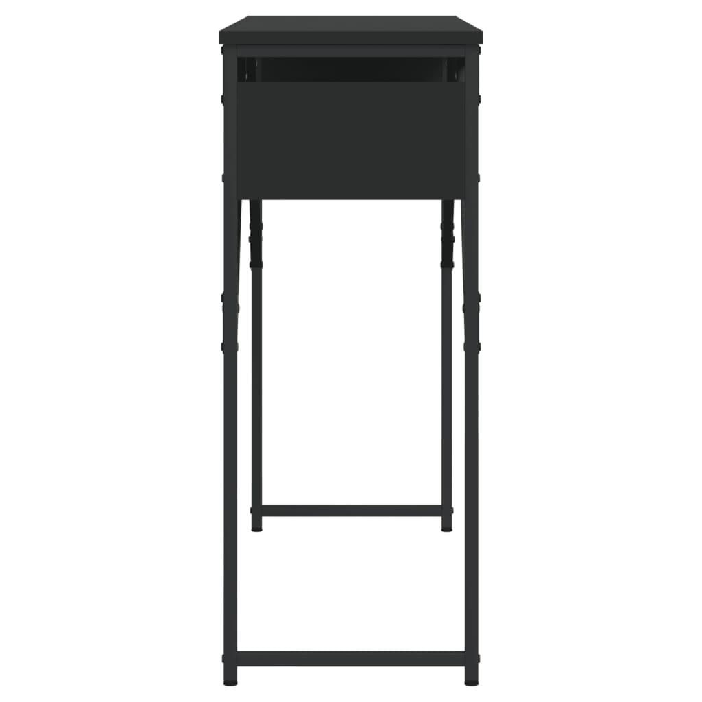vidaXL Konsolentisch mit Ablage Schwarz 105x30x75cm Holzwerkstoff