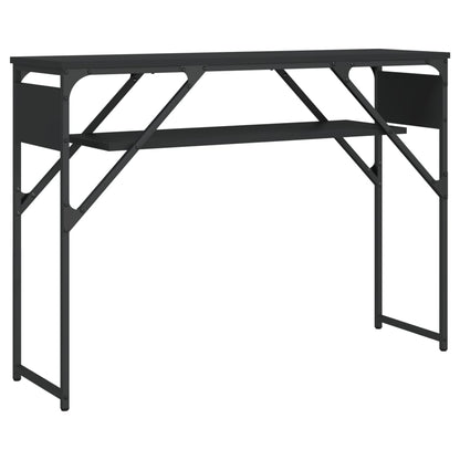 vidaXL Konsolentisch mit Ablage Schwarz 105x30x75cm Holzwerkstoff