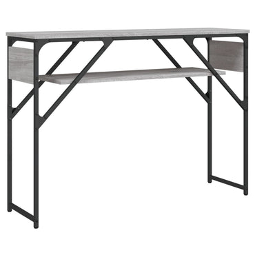 vidaXL Konsolentisch mit Ablage Grau Sonoma 105x30x75cm Holzwerkstoff