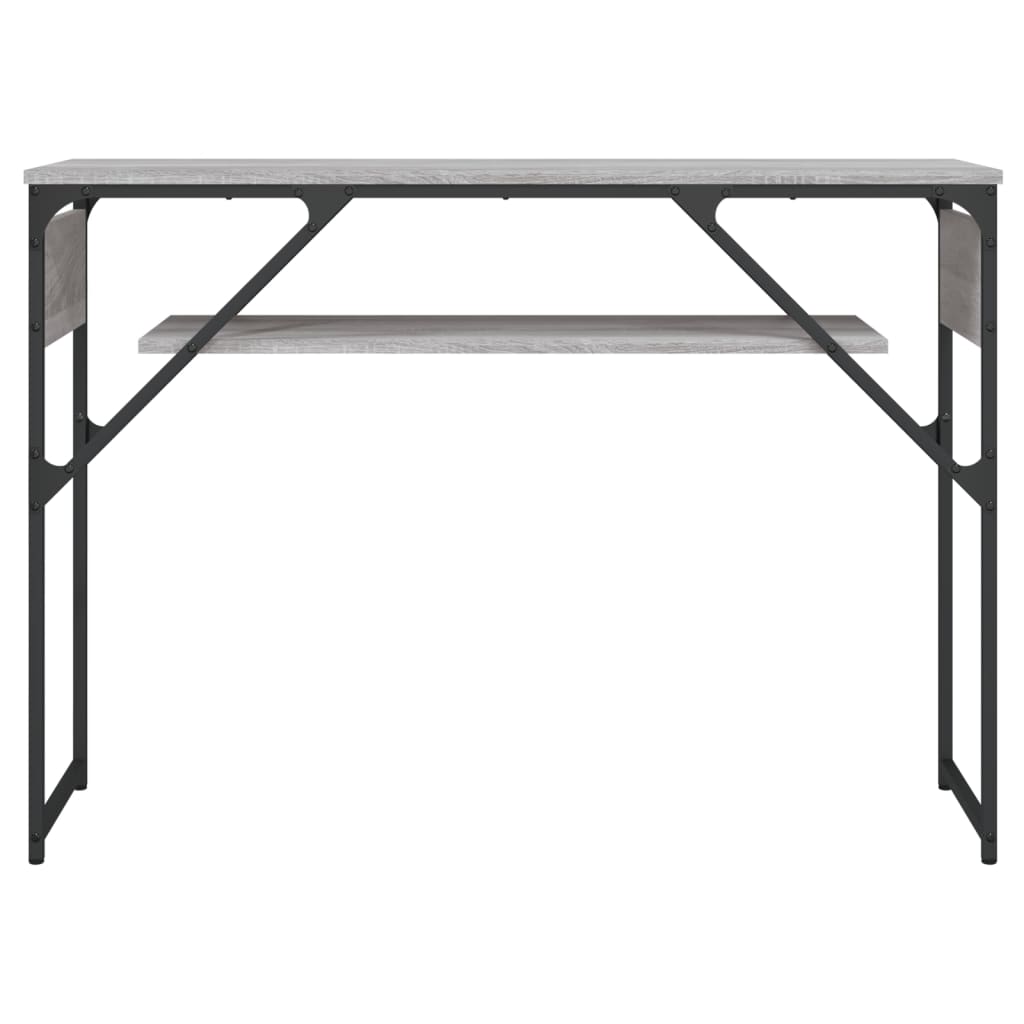vidaXL Konsolentisch mit Ablage Grau Sonoma 105x30x75cm Holzwerkstoff