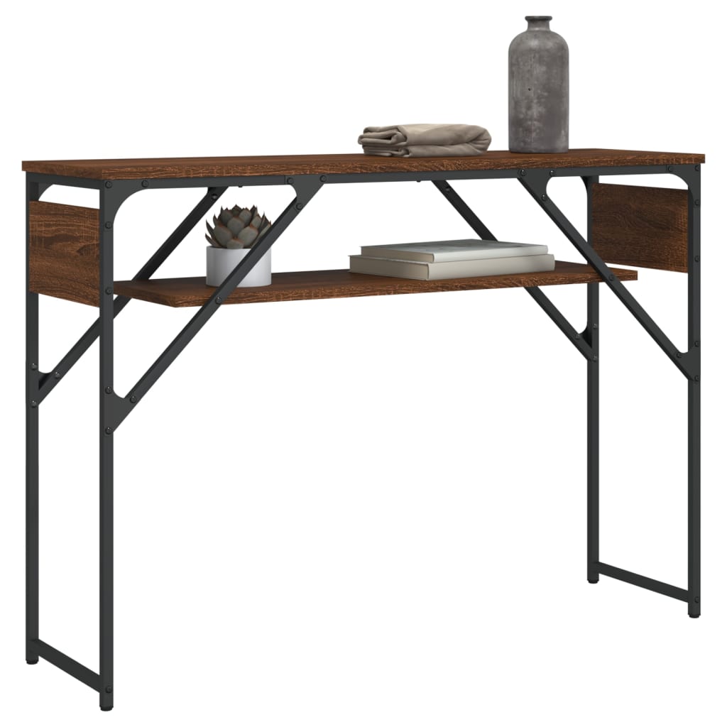 vidaXL Konsolentisch mit Ablage Braun Eichen-Optik 105x30x75 cm