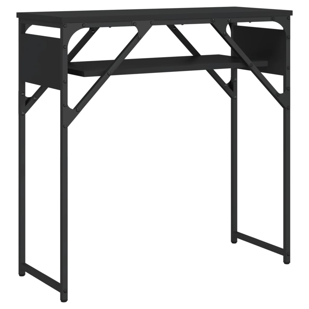 vidaXL Konsolentisch mit Ablage Schwarz 100x29x75cm Holzwerkstoff