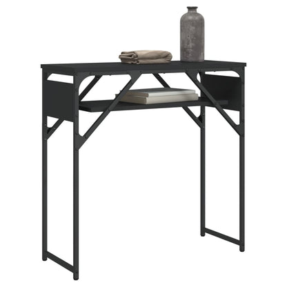 vidaXL Konsolentisch mit Ablage Schwarz 100x29x75cm Holzwerkstoff